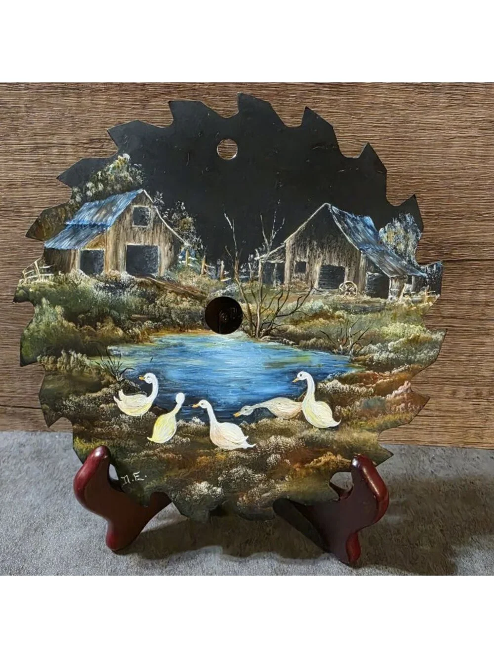 Vtg Hand Painted 7